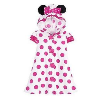 NEW DISNEY STORE MINNIE MOUSE GIRLS SIZE 3T SWIMSUIT COVER UP TERRY 