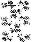 Camo Pine Cones Large Airbrush Stencil,Camouf​lage