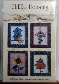 Wild Good Chase Cheep Housing Bird House Quilted Wall Hanging Pattern