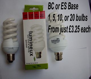   Cool White Bright 23w  125w bulbs Bayonet Cap Edison Screw BC ES SAD