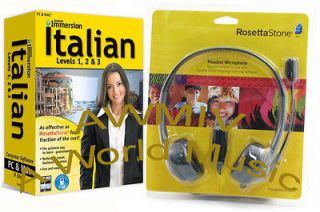   Immersion Learn ITALIAN Language Software with Rosetta Stone Headset