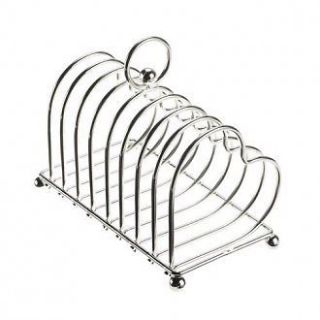 Silver PLATED TOAST RACK    HEARTS   8 slice   SP500