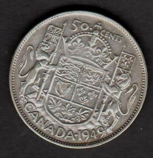 CANADA 1949 50 CENTS KING GEORGE VI HOOF OVER 9 SEE PICTURES