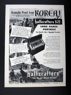 Hallicrafters S 72 Radio Letters from Soldiers in Korea korean war 