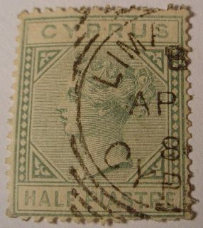 OLD 1881 CYPRUS STAMPS USED HALF PIASTRE