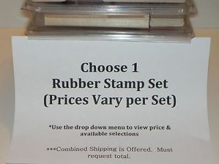 Stampin Up CHOOSE 1 Rubber Stamp Set (Lot D)   Pick one