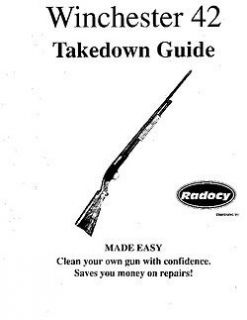 Winchester Model 42 Shotguns Takedown Guide Radocy