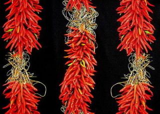 Chili Peppers on the Vine In Rows on Black Fabric by the Yard