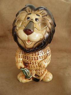 Newly listed Vintage Harris Bank Hubert the Lion Ceramic Coin Bank