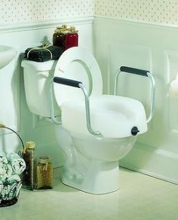 Invacare Clamp on Raised Elevated Toilet Seat   With Arms