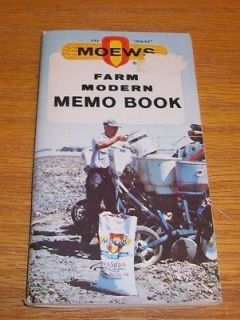 Moews Corn Hybrid 1966 Pocket Ledger Note Book Vtg