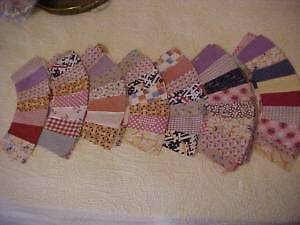 35 ARCHES for DOUBLE WEDDING RING QUILT, FEEDSACK, 1930s