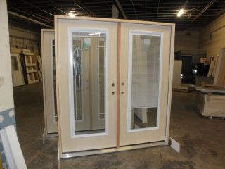 Fiberglass entry double door/full blinds between glass/RH/74X8​2