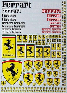 12 1/18 1/24 1/20 1/43 decals Ferrari 1705