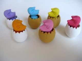 Iwako Japanese Erasers Puzzles Set 6 Dino Eggs Pencil Toppers Eco 