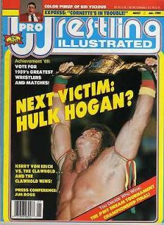   ILLUSTRATED JANUARY 1990 KERRY VON ERICH JIM ROSS WWF WWE NWA