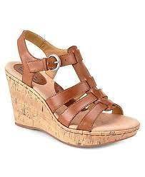 BY BORN ABBOTT WEDGE LIGHT BROWN/ SADDLE WOMENS SIZE 11 M