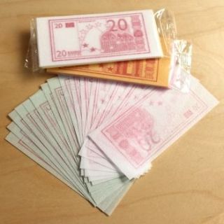 Funny Money Rice Paper Euro Notes x 3 Packs Party Candy