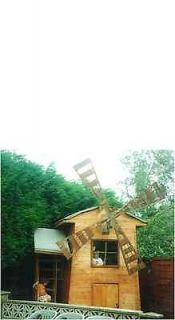 Plans to build a playhouse windmill for garden wendy house den child  