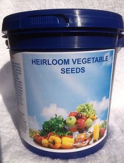 Essential SURVIVAL FOOD Supply 101 Variety Garden Seed Bucket Cache 