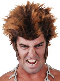 Wolf Man Wolverine Costume Party Wig with Sideburns
