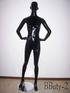 Factory Direct Sale   Great New Black Glossy Mannequin With FREE Wig 