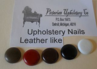 Upholstery Tacks Nails VTG leatherlike Red Br, Black, White, Brown 