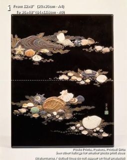 Stationery Box With Sea Shell Design In Maki E Ogawa Haritsu 1747 Art 