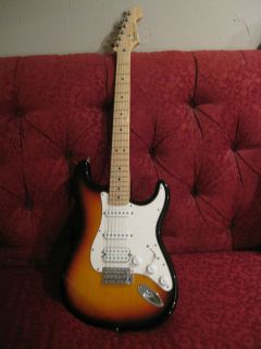 HSS Fender Sunburst electric Stratocaster Strat Guitar Mexico Maple 