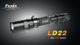 New Fenix LD22 R5 LED Tactical LED Flashlight w/ Strobe 190 Lumens 2 