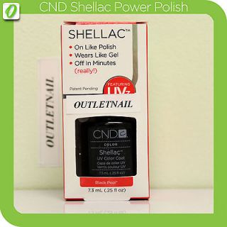 CND Shellac Power Polish Color Coat BLACK POOL UV Gel Nail Colour 