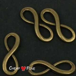 23.5*8.5mm Antique style bronze look infinity symbol charm pendants 