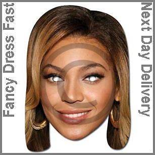 Beyonce Pop Diva Film Actress Face Mask Fancy Dress