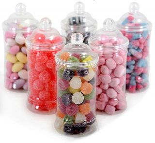 VICTORIAN SWEET JAR FILLED WITH TRADITIONAL BRITISH RETRO SWEETS