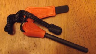   with Paracord Lanyard Expedition Orange Handled Firesteel USA Item