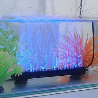 New Aquarium Fish Tank 6 Blue Led Bubble lights lighting with Oxygen 