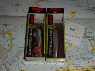 RAPALA XR 8 X RAP S SILVER FISHING LURES NEW IN BOXES