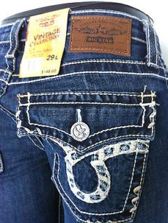 AUTHENTIC BIG STAR DENIM NEW Womens Jeans LIV BOOT CUT FLAP Vintage 