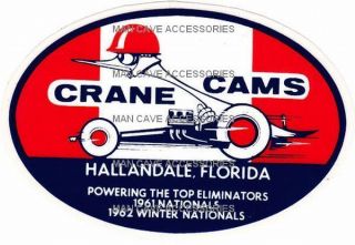 Vintage CRANE CAMS Vinyl Decal Sticker