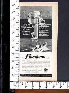1947 METAL PRODUCTS Flambeau Outboard Boat Canoe Motor magazine Ad 