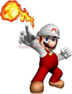 Choose Size   FIRE SUPER MARIO Decal Removable WALL STICKER Decor 
