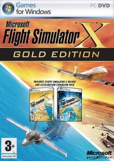 Microsoft Flight Simulator X Gold Edition MS FSX (PC Games) Ship FREE 