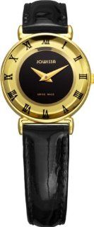   Roma MoL Gold PVD Black Dial Roman Numeral Watch: Watches: 