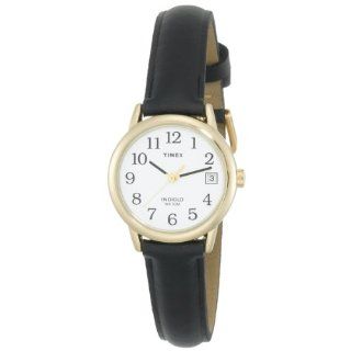 Timex Womens Indiglo Watch Gold with Leather Band Health 