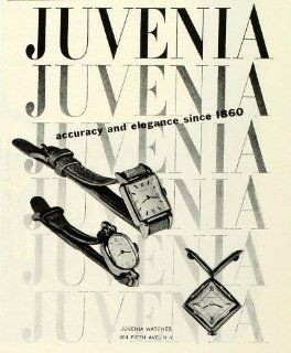 1945 Ad Juvenia Watches Wristwatches 604 Fifth Avenue NY 