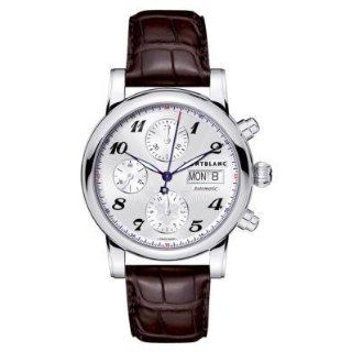 MENS MONTBLANC STAR 4810 AUTOMATIC DAY DATE STEEL CHRONOGRAPH WATCH 
