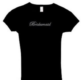 Bridesmaid Rhinestone Girly T Shirt, Wedding T shirts 