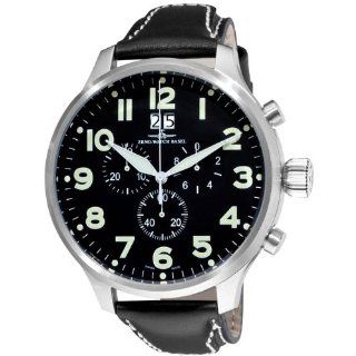 Zeno Mens 6221 8040A1 Super Oversized Black Chronograph Dial Watch 