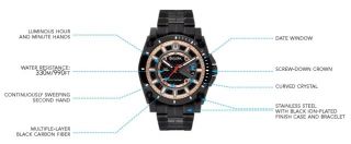 Bulova Mens 98B143 Precisionist Charcoal Grey Dial Bracelet Watch 