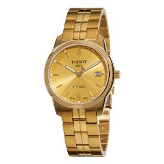 Tissot Mens T0494103302700 PR100 Gold Dial Watch Watches 